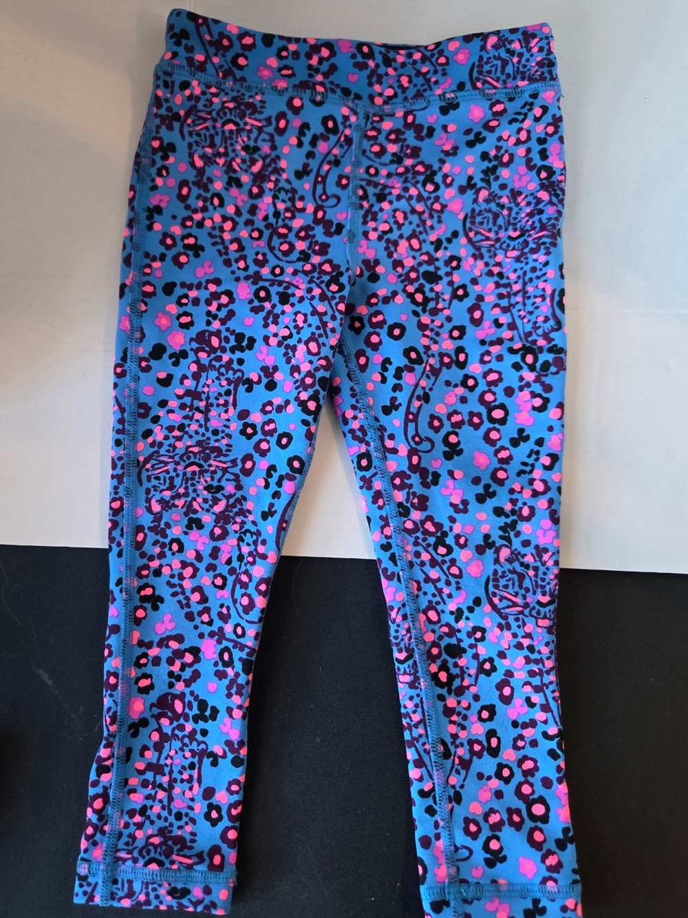 Girls Size XS Lilly Pulitzer Luxletic Leggings Cheetah Blue Pink